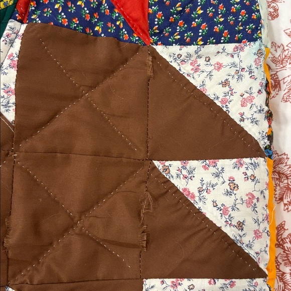 Upcycled Vintage Quilt and Carhartt Denim Jacket - Picture 8 of 12